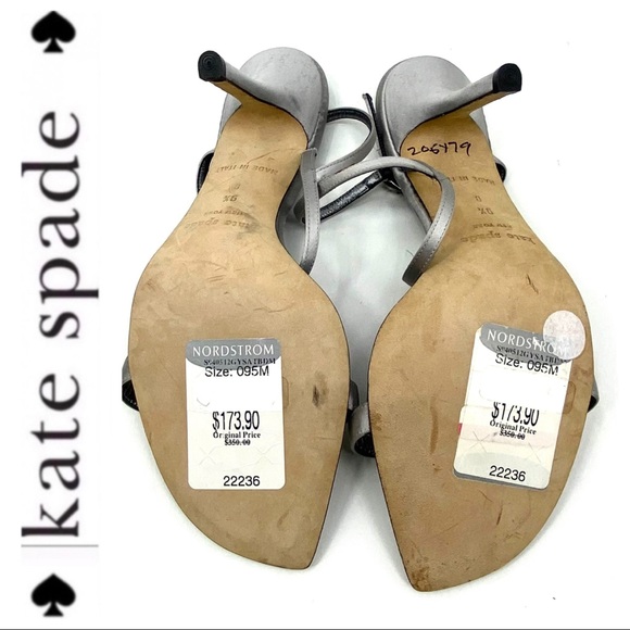 💕SALE💕 Kate Spade Silver Diamond Jeweled Heels - Picture 3 of 7